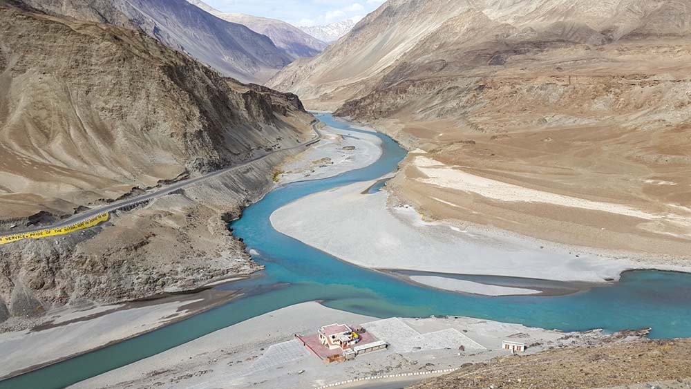 Indus and Zanskar River confluence, Leh